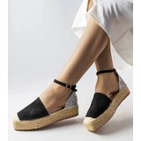 Gemre Black espadrilles with a glitter insert Myasia | shoptok.hr