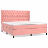The Living Store Box spring postelja z vzmetnico roza 180x200 cm žamet - Box Spring Postelja, (21492127) | Shoptok.si