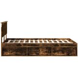  Krevetna konstrukcija s uzglavljem Dimljeni hrast 120 x 190 cm | shoptok.hr