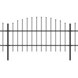  Vrtna ograda s vrhom koplja Čelik 1781,5 x 100 cm Crna | shoptok.hr