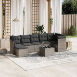  8-dijelni set vrtnih sofa od poliratana s jastucima svjetlosivi | shoptok.hr