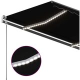  Ročno zložljiva tenda z LED lučkami 450x300 cm antracitna, (20728816) | Shoptok.si