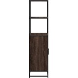  Visoka ploča smeđi hrast 68x35x139 cm Konstruirano drvo i metal | shoptok.hr