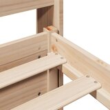  Posteljni okvir z vzglavjem 200x200 cm trdna borovina, (21311212) | Shoptok.si