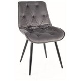  Stolica Cherry II - baršun - siva | shoptok.hr