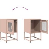 vidaXL Nočna omarica Pink 36x39x60,5 cm Hladno valjano jeklo | Shoptok.si
