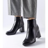 Gemre Black insulated ankle boots with decorative heel Clivi | Shoptok.si