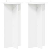  Stalak za biljke 2 pcs Bijela Ø40 x 80 cm Konstruirano drvo | shoptok.hr