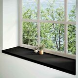  Okenske police 2 kosa temno rjava 140x40x2 cm trdna hrastovina, (22124623) | Shoptok.si