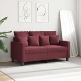 Dvosjed od tkanine crvena boja vina 120 cm | Shoptok.si