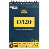 Master D, drawing, blok za crtanje sa spiralom - odaberite veličinu D520 - 300g - 20 lista A5