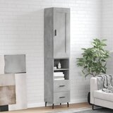 The Living Store Visoka omara betonsko siva 34,5x34x180 cm inženirski les - Visoka Omarica, (21428938) Cene