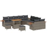  Set od 13 komada sofe za vrt s jastucima Siva Poli ratan Akacija Set od 3 komada za vrt s jastucima Siva Poli ratan Akacija | shoptok.hr