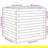 vidaXL Vrtna sadilica voštano smeđe boje 50x50x46 cm od borovine | shoptok.hr