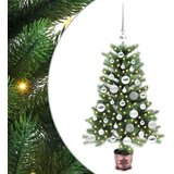 vidaXL Božično drevo med 150 LED z stojalom Zelena 90 cm PE | Shoptok.si