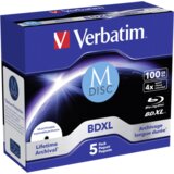 Verbatim 1x5 M-Disc BD-R Blu-Ray 100GB 4x Speed inkjet print. JC Cijene