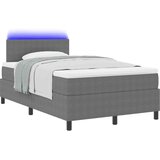  LED Box Spring Krevet Svijetlo siva i bijela. 120 x 200 cm | shoptok.hr