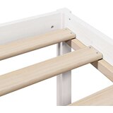 vidaXL Krevet s regalom z knjige bez madraca bijeli 150x200cm borovina | shoptok.hr