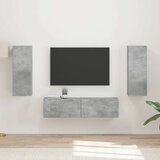  Komplet TV omaric 2 pcs Betonsko siva Konstruiran les, (5000132415) | Shoptok.si