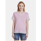 Tom Tailor Pink women's striped t-shirt Denim - Women | shoptok.hr