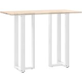  Noge za barsko mizo v obliki črke T, 2 kosa, bele barve, 40x35x(110-111) cm, jeklo | Shoptok.si
