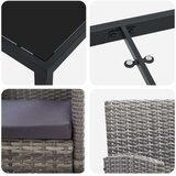 vidaXL 3-dijelni set vrtne blagovaonice s jastučićima u sivoj poli ratan | shoptok.hr