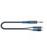  Q-LOK RKSA120-2 kabel 6,3mm st. - 2xRCA-M mon. 2m