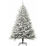  Umjetno prethodno osvijetljeno božićno drvce s kuglicama Zelena 210 cm | shoptok.hr