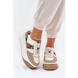 Boto Womens Sneakers On Chunky Platform Animal Print Beige Telanila | Shoptok.si