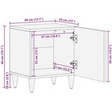  Noćni ormar Smeđa 40 x 33 5 x 46 cm Čvrsto drvo manga | shoptok.hr