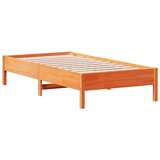 vidaXL Posteljni okvir voščeno rjav 75x190 cm trdna borovina | Shoptok.si