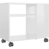Furnova Stranska mizica visok sijaj bela 70x35x55 cm konstruiran les, (21915252) | Shoptok.si