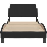  Okvir kreveta s uzglavljem Dover crni 90x200cm od tkanine | shoptok.hr