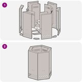 vidaXL Valjano jeklo/Črno Valjano jeklo 38 x 38 x 51 cm Kvalitetno | Shoptok.si