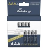  Baterija lr 03 aaa 1,5 v mediarange 1/4 alkalna za polnjenje usb-c mrbat160 MEDIARANGE | Shoptok.si