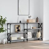  Konzolni stol siva boja hrasta 150x29x76,5 cm konstruirano drvo | shoptok.hr