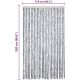 vidaXL Zavesa proti mrčesu bela in siva 120x220 cm šenilja | Shoptok.si