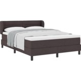  Krevet s podnicom i madracem tamnosmeđi 140x190 cm tkanina | shoptok.hr