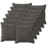  Presvlaka za jastuk 12 pcs HOUTEN Tamnosiva 40 x 40 cm Baršun Cijene