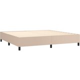  box spring madrac LED cappuccino 200x200cm umjetna koža | shoptok.hr