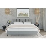 Ropez Svijetlo sivi tapecirani bračni krevet s podnicom 140x200 cm Tulsa – | shoptok.hr