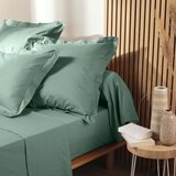Douceur d intérieur Svijetlo zelena plahta s gumom od organskog pamuka 140x190 cm Biolina – | shoptok.hr