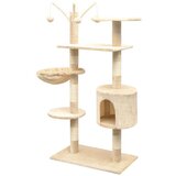 vidaXL Penjalica Grebalica za Mačke sa Stupovima od Sisala 125 cm Bež | shoptok.hr