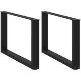 Furnova Noge kavne mizice U-oblika 2 kosa črna 70x(42-43)cm jeklo, (21915766) Cene