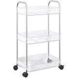 Kolica za pohranu 3 nivoa prozirna 37x28x68 cm akril | shoptok.hr