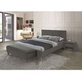  Tapecirani krevet AZURRO 200x140 cm - baršun - sivi | shoptok.hr