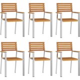 vidaXL 7-delni jedilni set iz trdnega akacijevega lesa, zunanja jedilna miza 180x90x75 cm iz trdnega akacijevega lesa, zložljivi vrtnarski stoli 2 kosi iz trdnega akacijevega lesa in jekla, zložljivi vrtnarski stoli 4 kosi iz trdnega akacijevega lesa in jekla | Shoptok.si