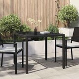  Stol za vrt Crna 90 x 90 x 75 cm poliratan | shoptok.hr