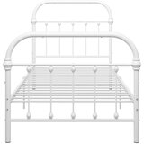 vidaXL posteljni okvir bel kovinski 90x200 cm | Shoptok.si