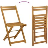  Sklopive Vrtne Stolice 4 pcs Prirodna 40 x 53 x 80 cm | shoptok.hr